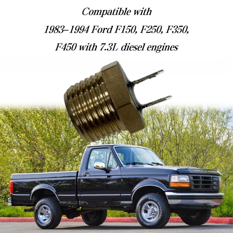 FCBJX Diesel Engine Temp Sensor Switch Compatible with Ford 7.3L F150 F250 F350 F450 1983-1994 Replaces E8TZ-9E939-A Fuel Injection Temperature Sender - Image 3